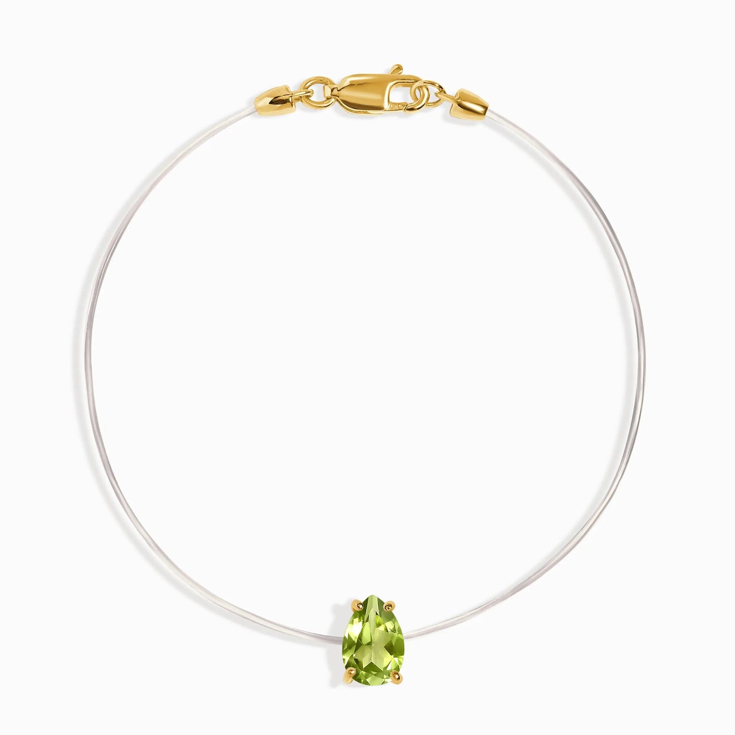 Peridot Bracelet Floating Sway - August Birthstone Moon Magic
