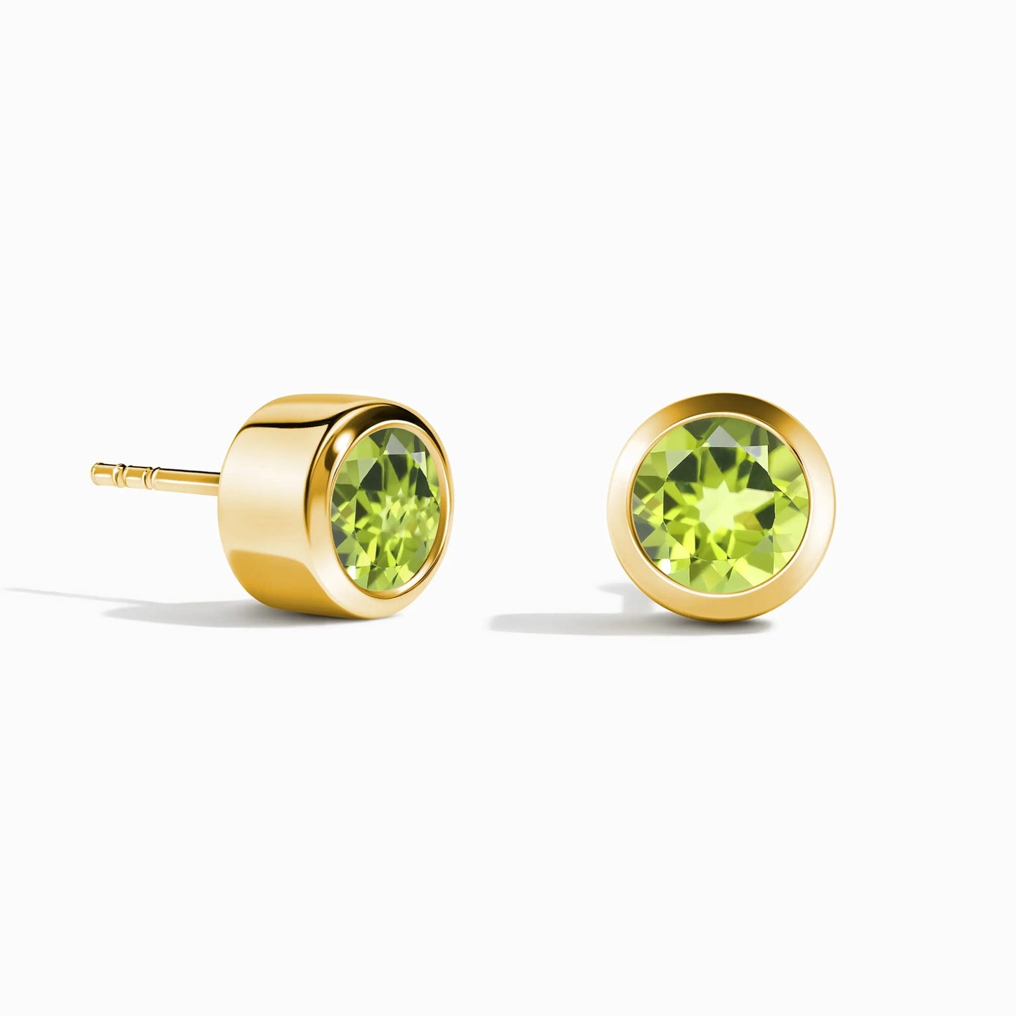 Peridot Studs - Solitaire Moon Magic