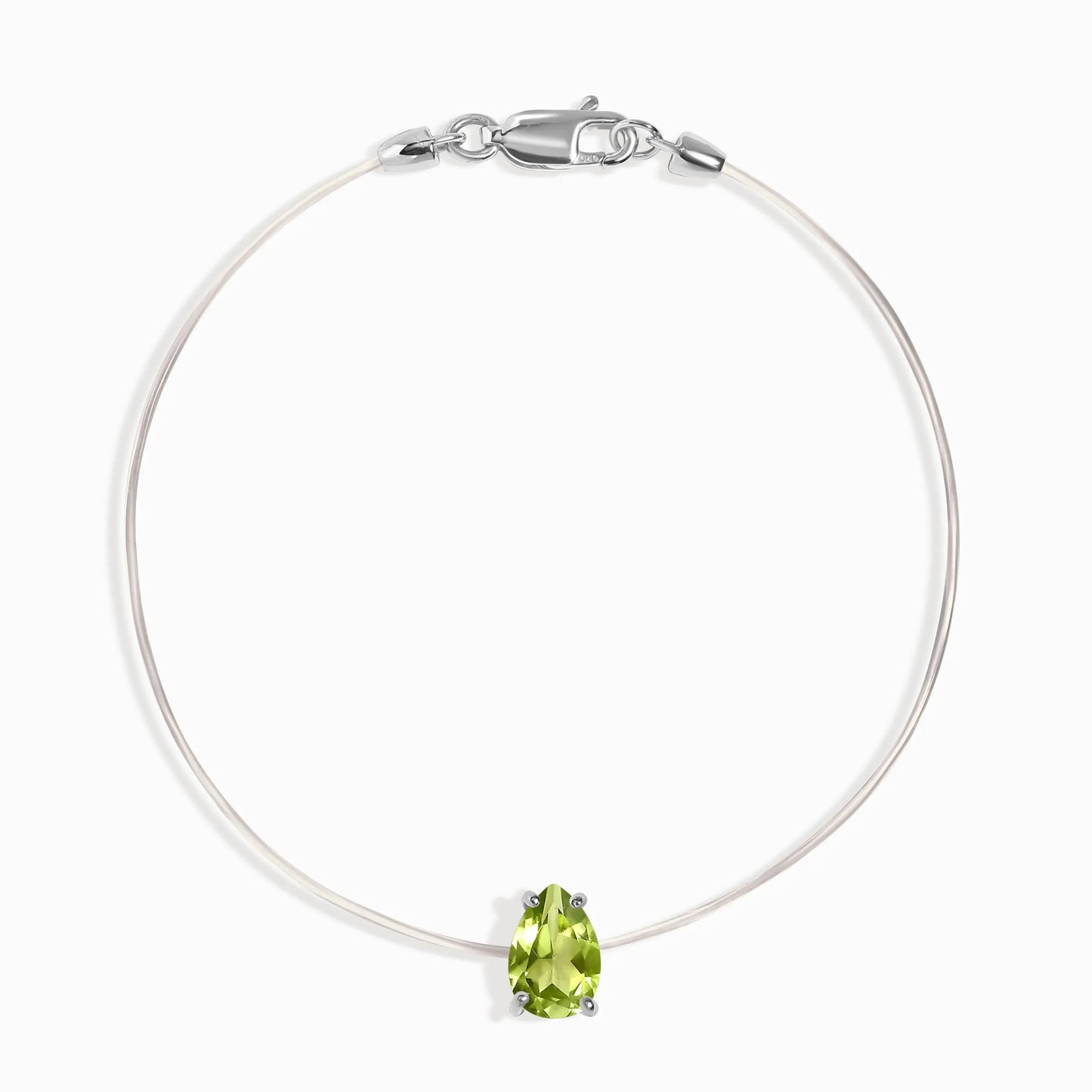 Peridot Bracelet Floating Sway - August Birthstone Moon Magic