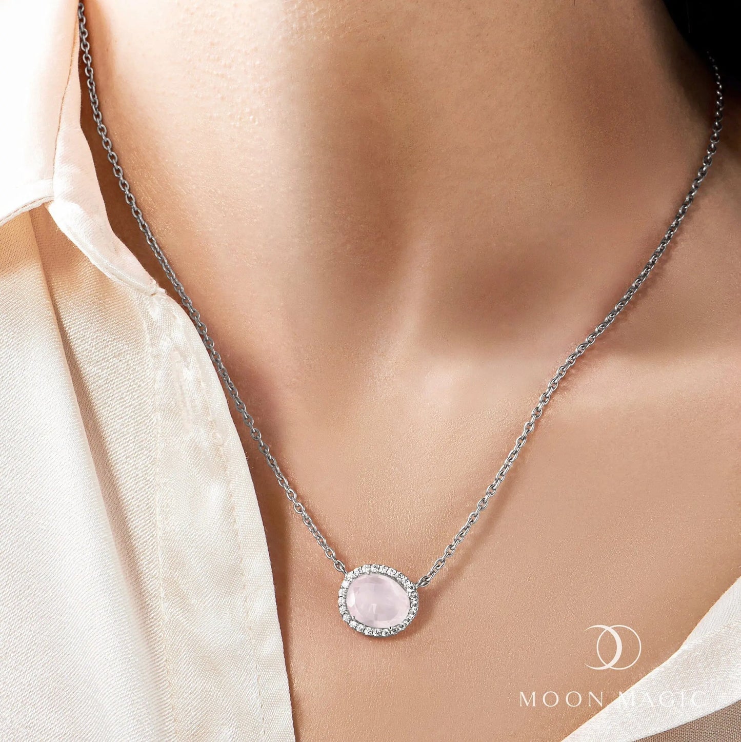 Rose Quartz Necklace - Spirit Keeper Moon Magic