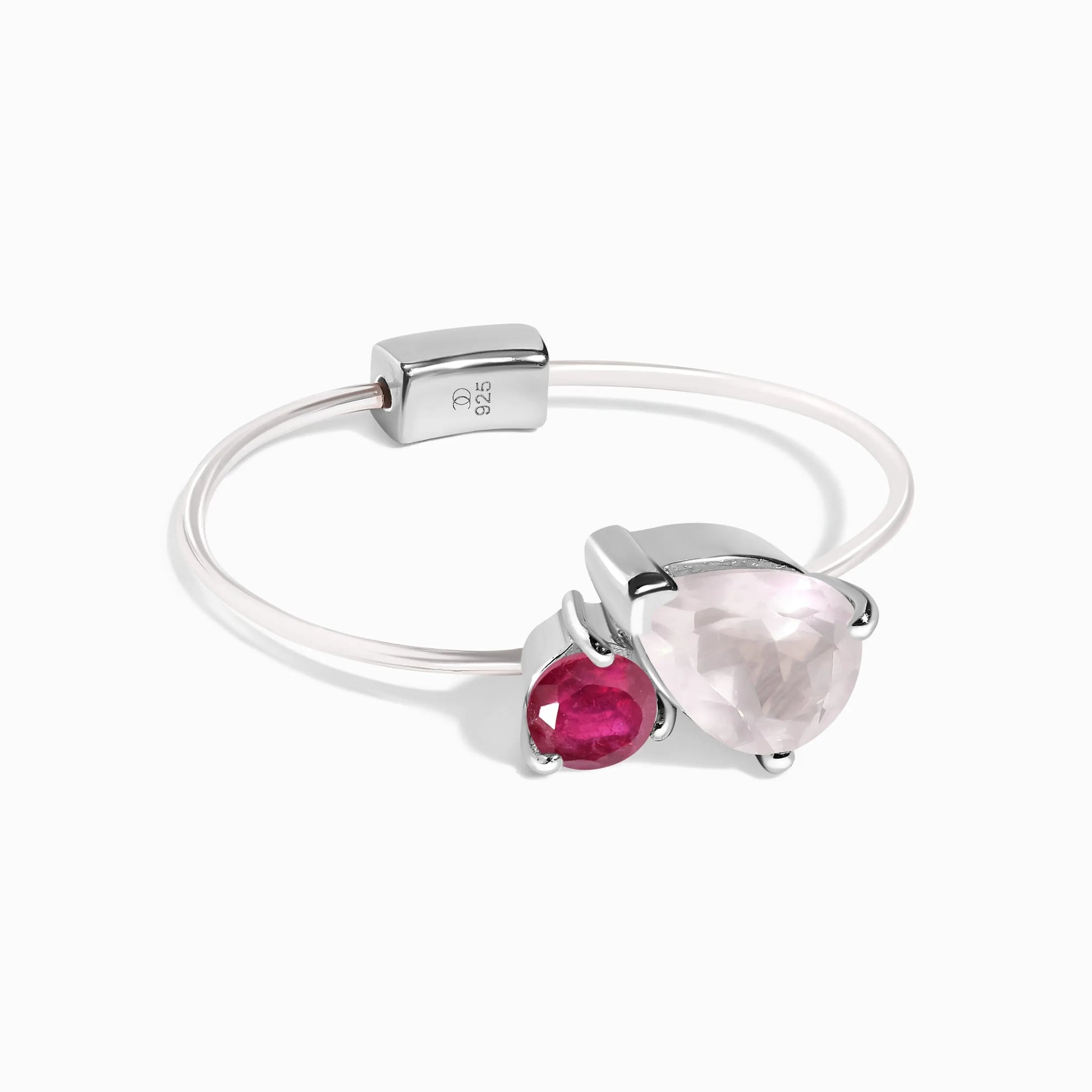 Floating Ring - Toi Et Moi Rose Quartz & Ruby Moon Magic