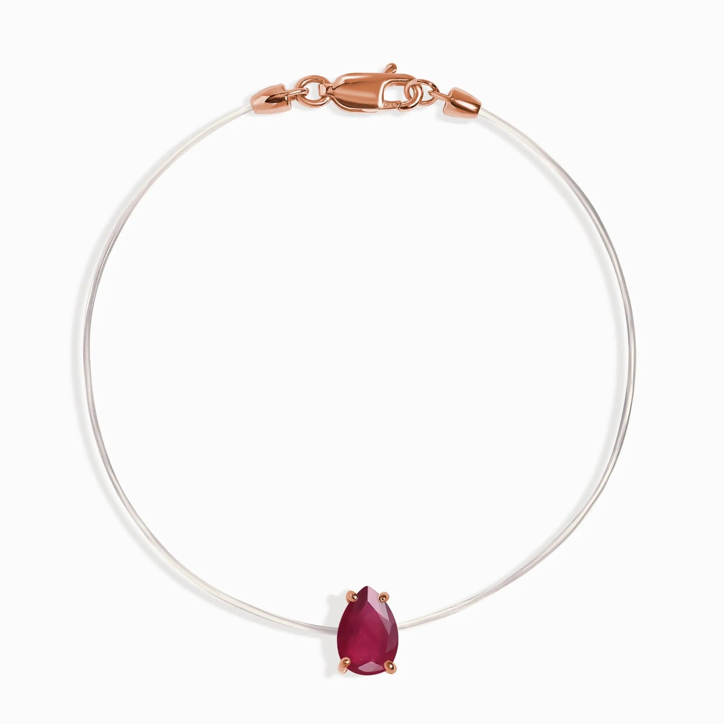 Ruby Bracelet Floating Sway - July Birthstone Moon Magic