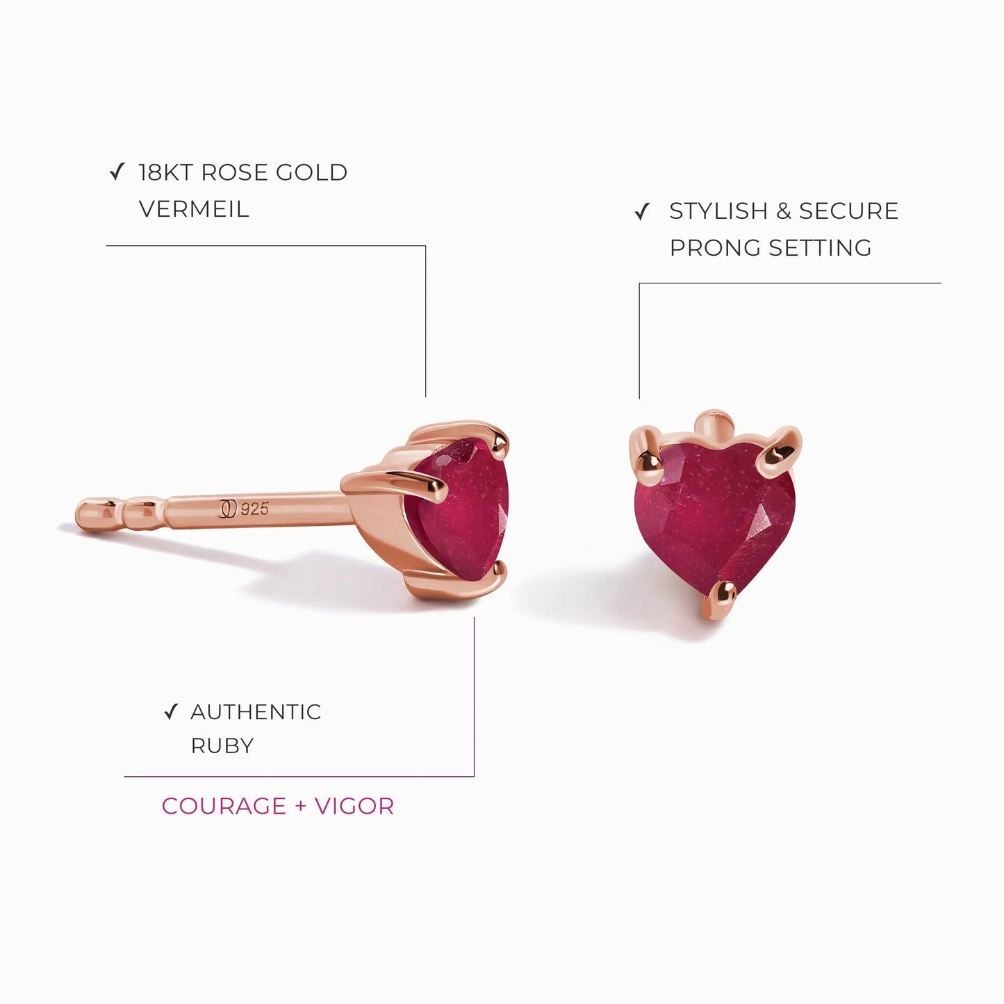 Ruby Earrings - Love Moon Magic