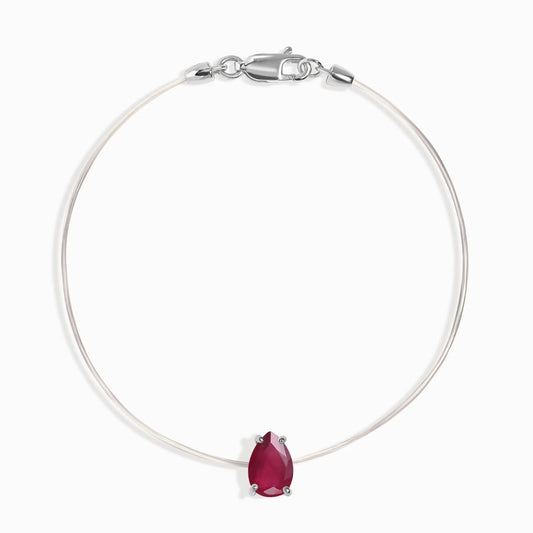 Ruby Bracelet Floating Sway - July Birthstone Moon Magic