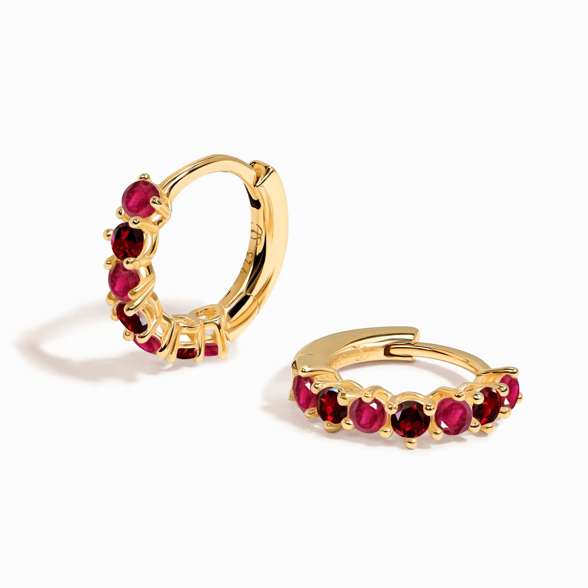 Ruby Garnet Earrings - Bonny Hoops Moon Magic