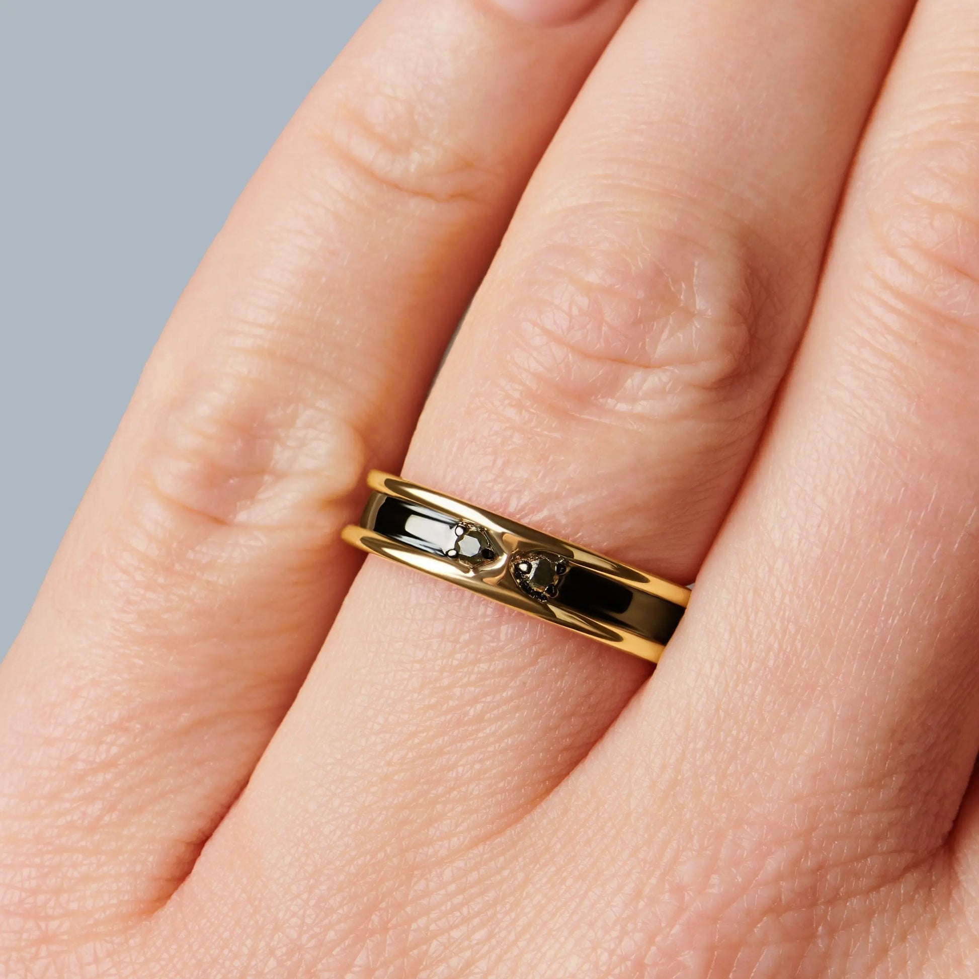 Black Onyx Unisex Ring - Individualist Moon Magic