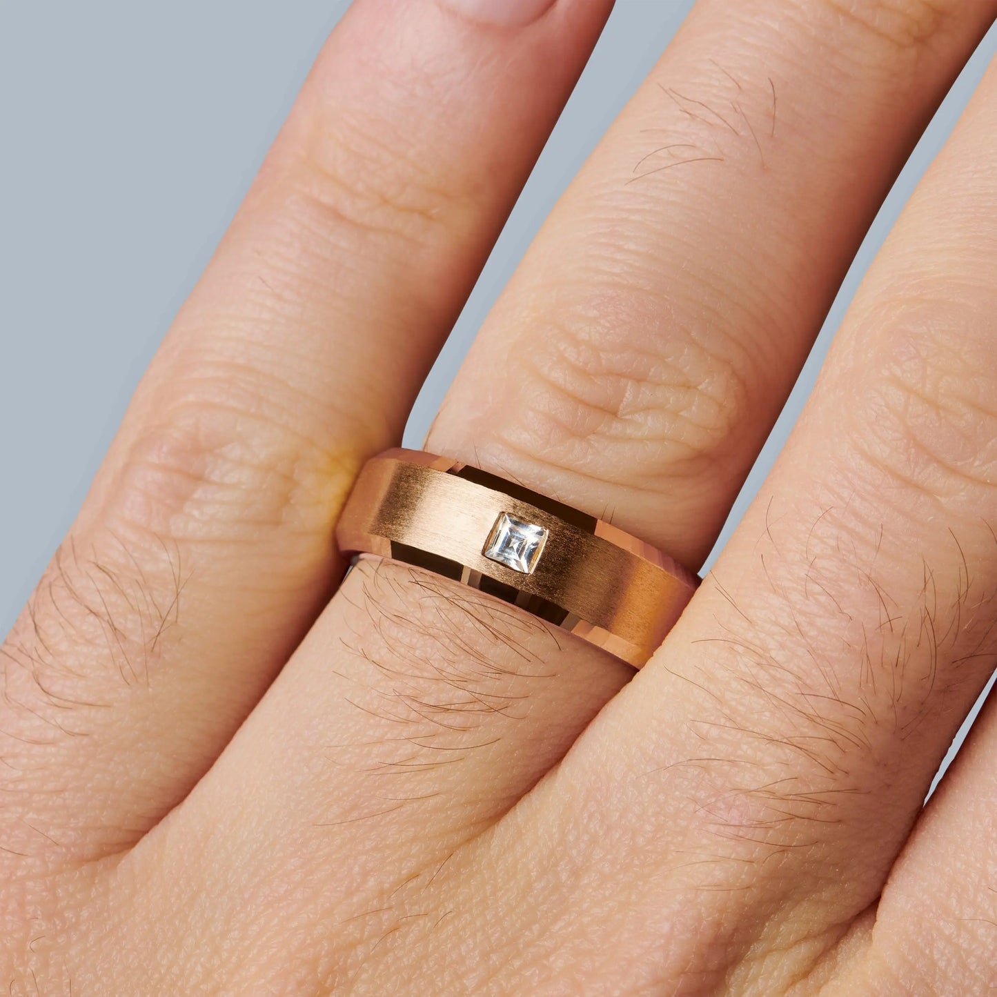 White Zircon Unisex Ring - Crafted Moon Magic