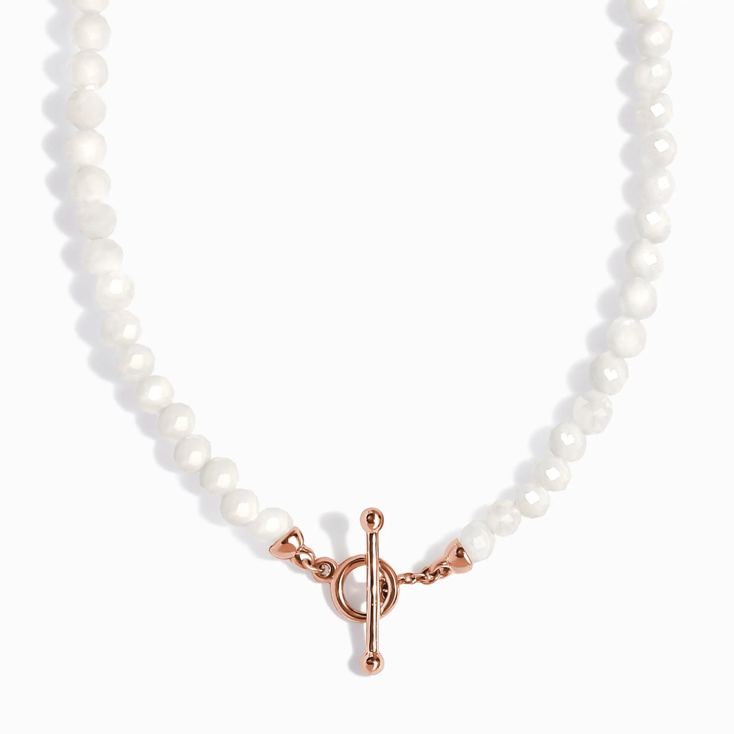 White Moonstone T-Lock Beads Necklace - Raise Your Vibrations Moon Magic