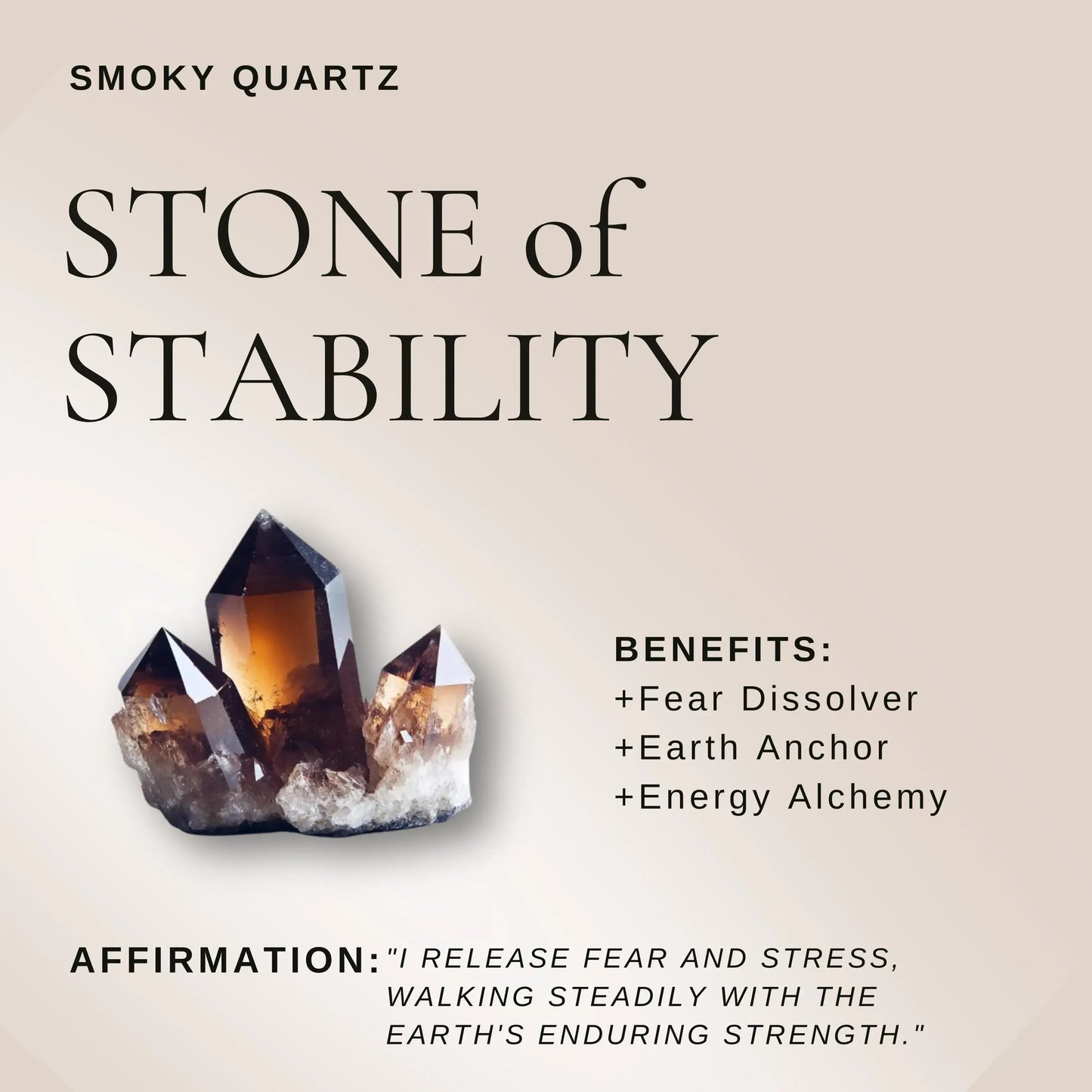 Labubu Brown Smoky Quartz Bracelet – Forest Spirit Starymagic