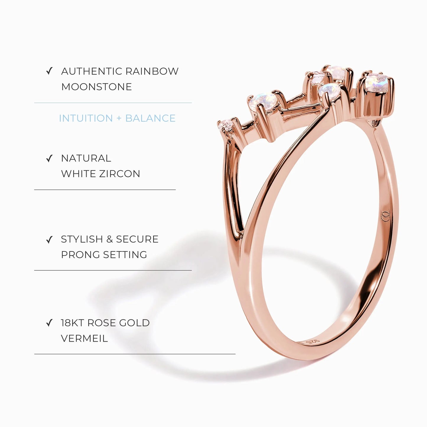 Moonstone Ring - Capricorn Zodiac Constellation Moon Magic