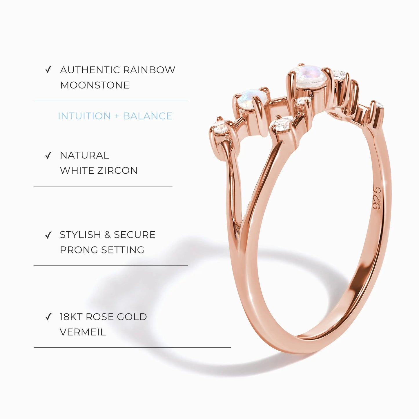 Moonstone Ring - Taurus Zodiac Constellation Moon Magic