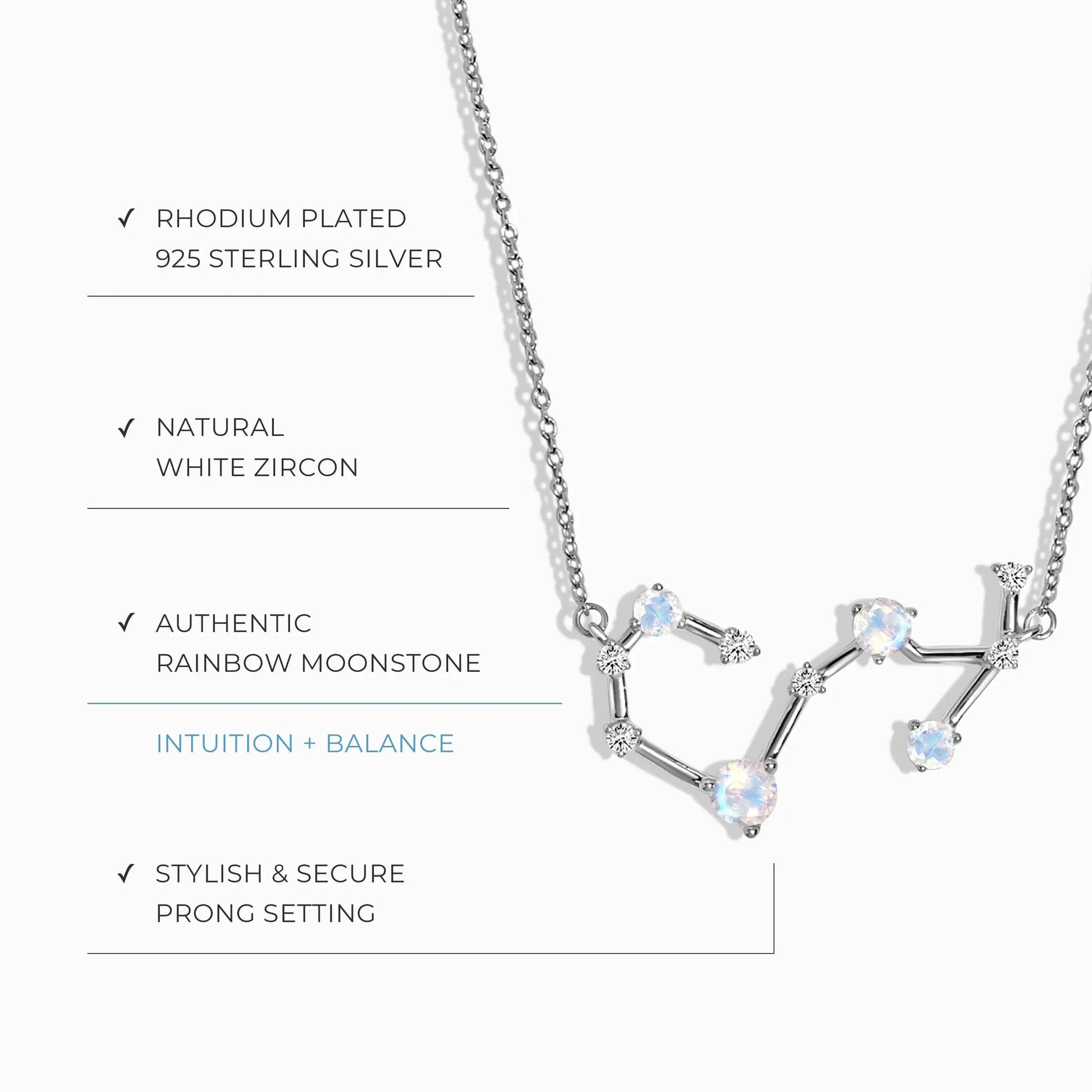 Scorpio Zodiac Constellation Necklace & Earrings Moon Magic