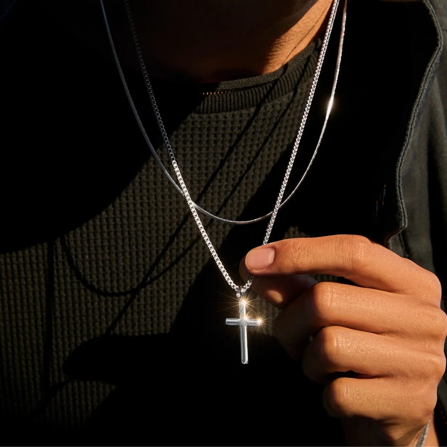 Classic Cross Necklace Duo Sylvian Grant