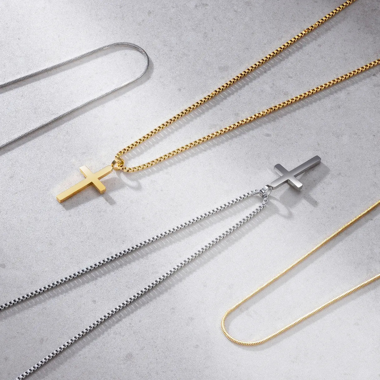 Classic Cross Necklace Duo Sylvian Grant