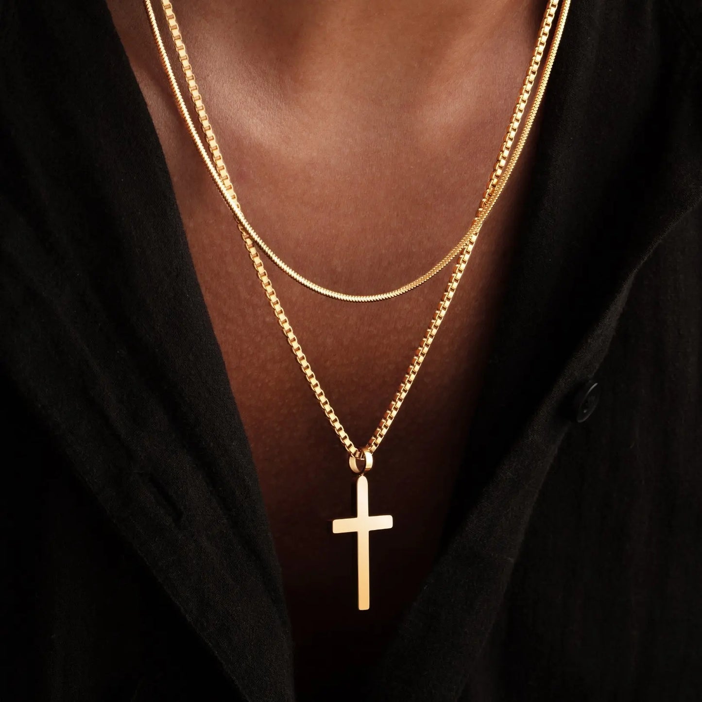 Classic Cross Necklace Duo Sylvian Grant