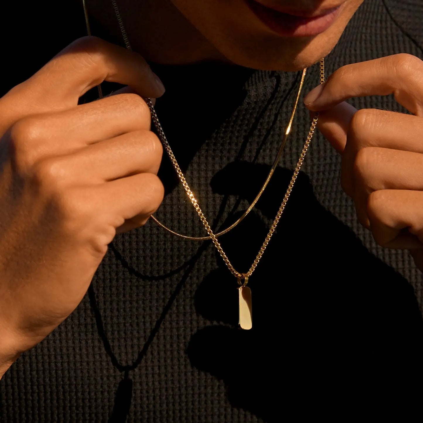 Minimal Pendant & Box Chain Sylvian Grant