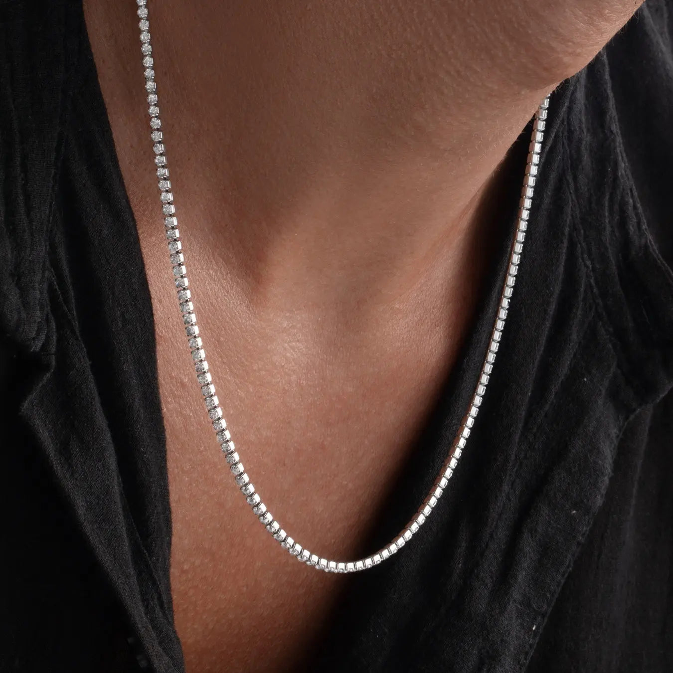 Minimal Tennis Necklace Sylvian Grant