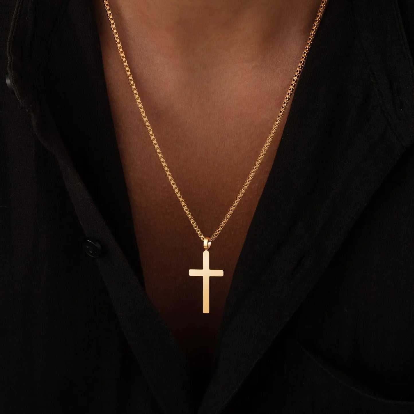 Classic Cross & Box Chain Sylvian Grant