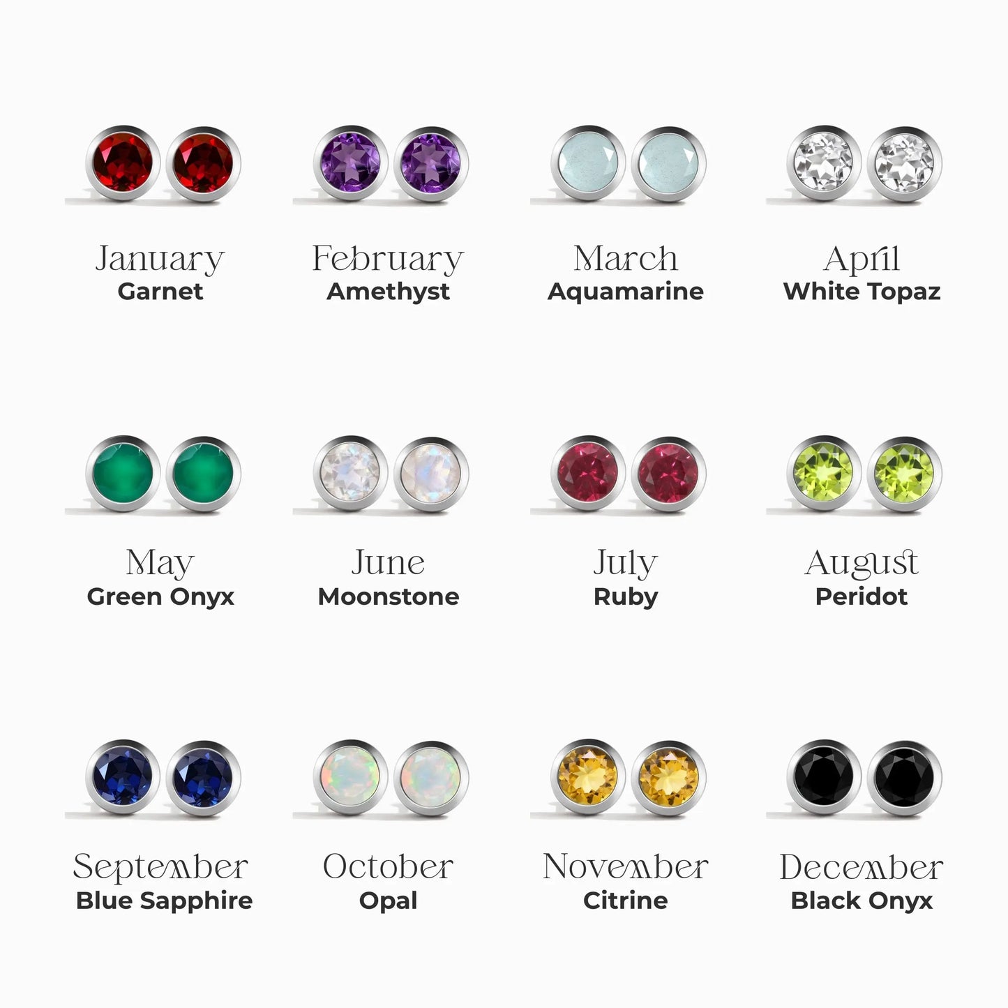 Peridot Studs - Solitaire Moon Magic