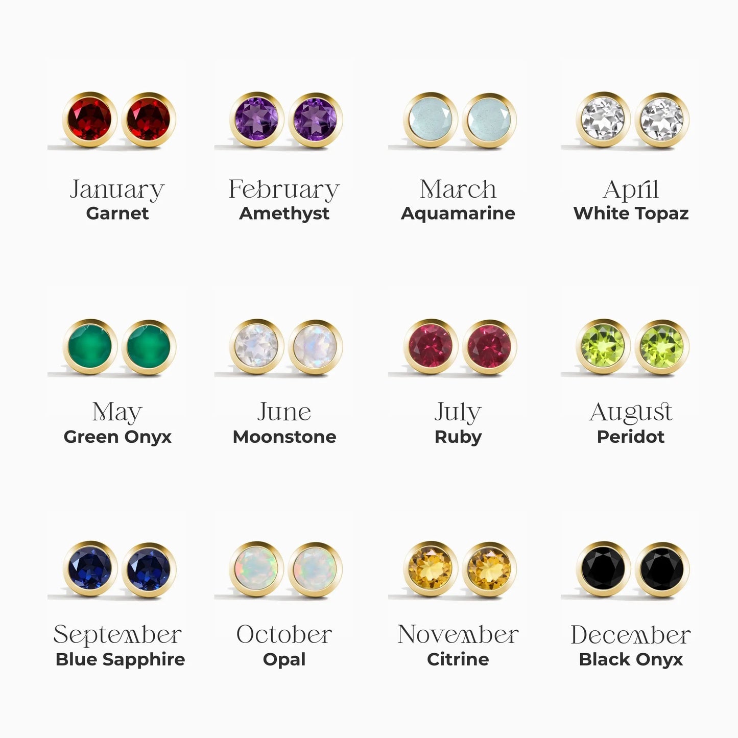 Peridot Studs - Solitaire Moon Magic