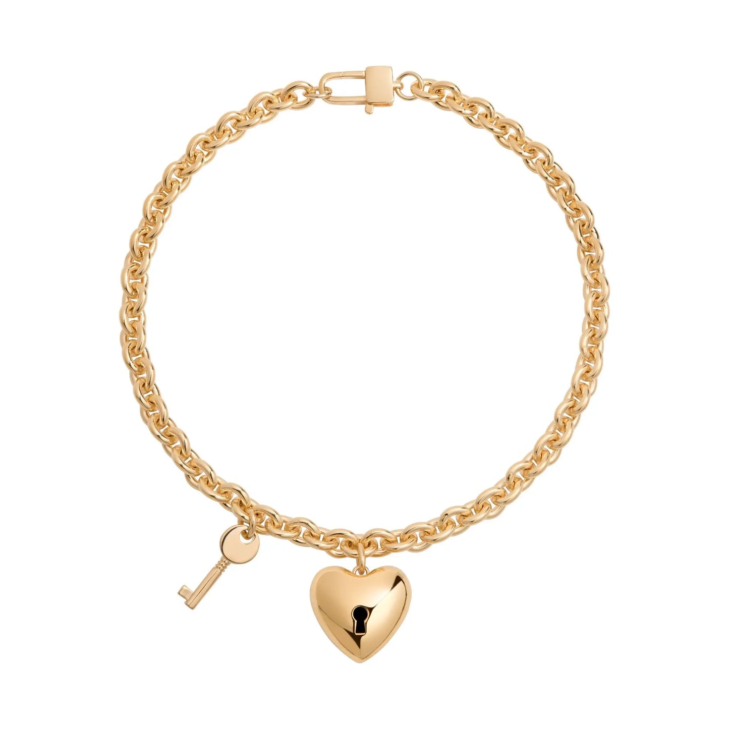 Heart Lock and Key Necklace Joolz by Martha Calvo