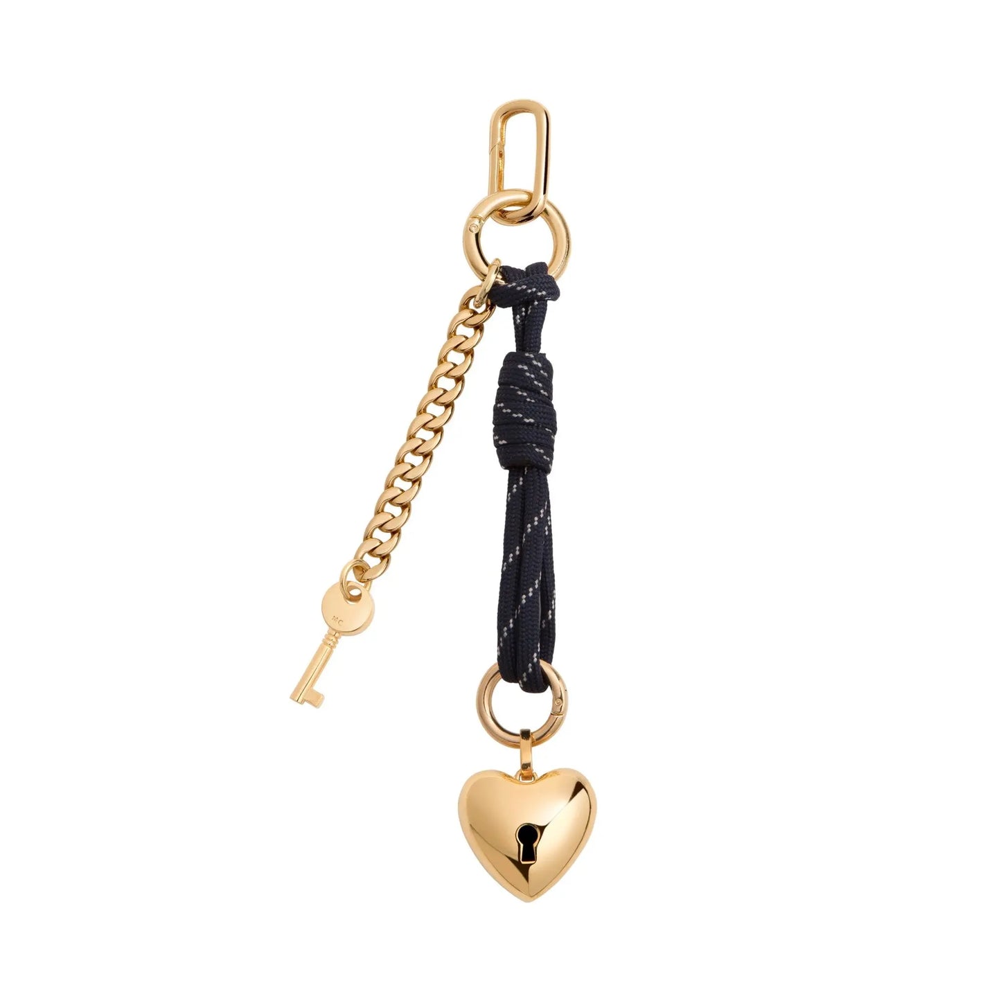 Heart Lock and Key Bag Charm Joolz by Martha Calvo