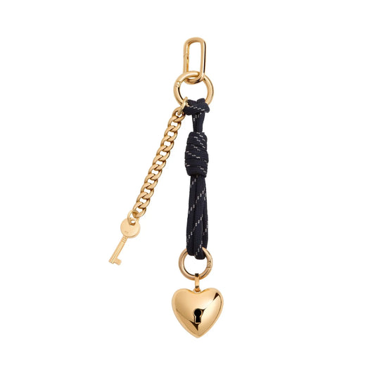 Heart Lock and Key Bag Charm Joolz by Martha Calvo