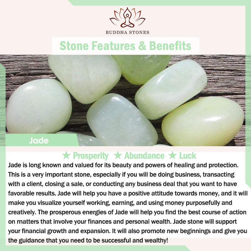 Prosperity Abundance Formless Buddha Jade Square Amulet String Necklace Pendant Starymagic