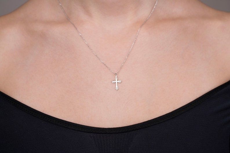 Dainty 14K Gold Cross For Her Starymagic