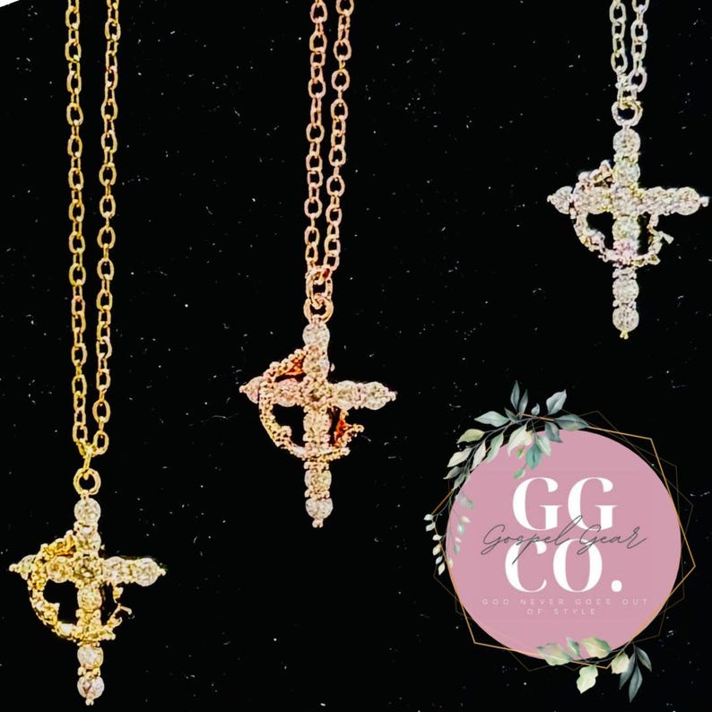 Christian Necklace - Cross Crown Necklace Starymagic