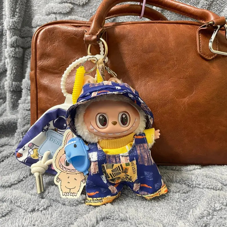 Labubu Doll Plush Bag Charms Keychain Accessories For Purse Handbag Starymagic
