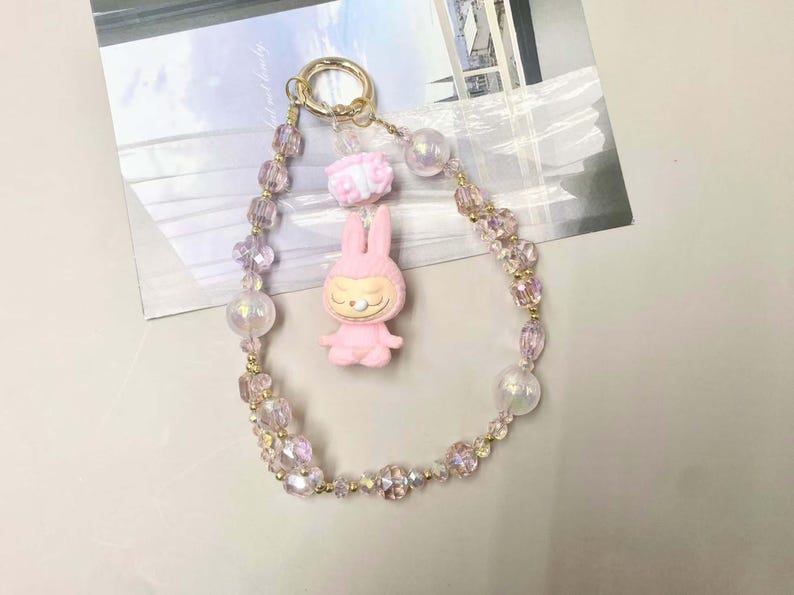 Labubu Phone Chain Mini Beaded Phone Charm Starymagic