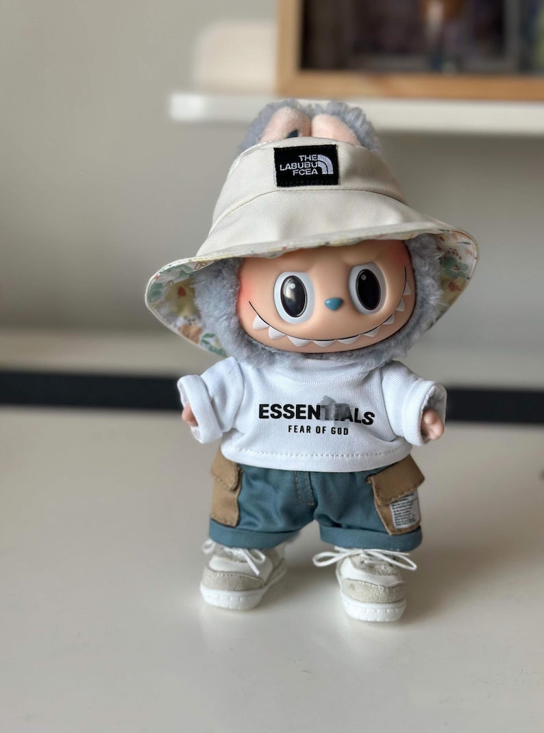 Labubu Clothes | City Walk T-Shirt with Bucket Hat Outfit Set Starymagic