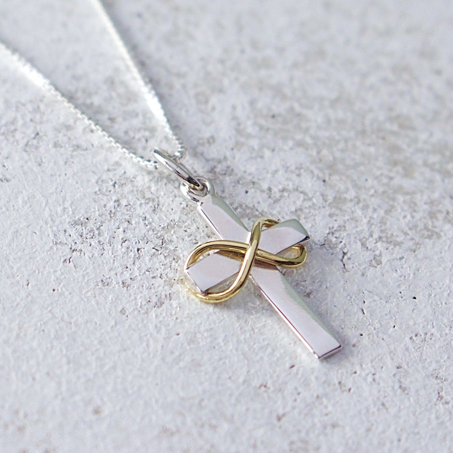 Sterling Silver Infinity Cross Necklace Starymagic