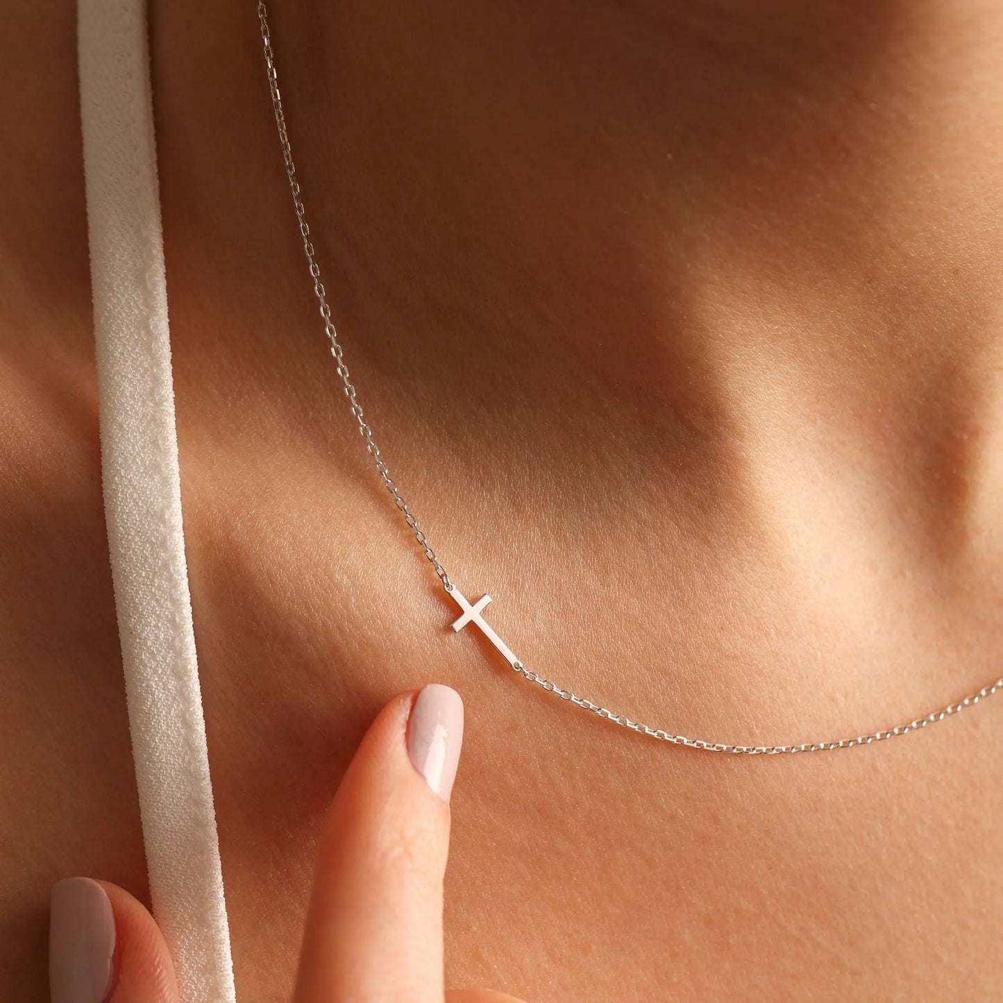 Sideways Cross Necklace Starymagic