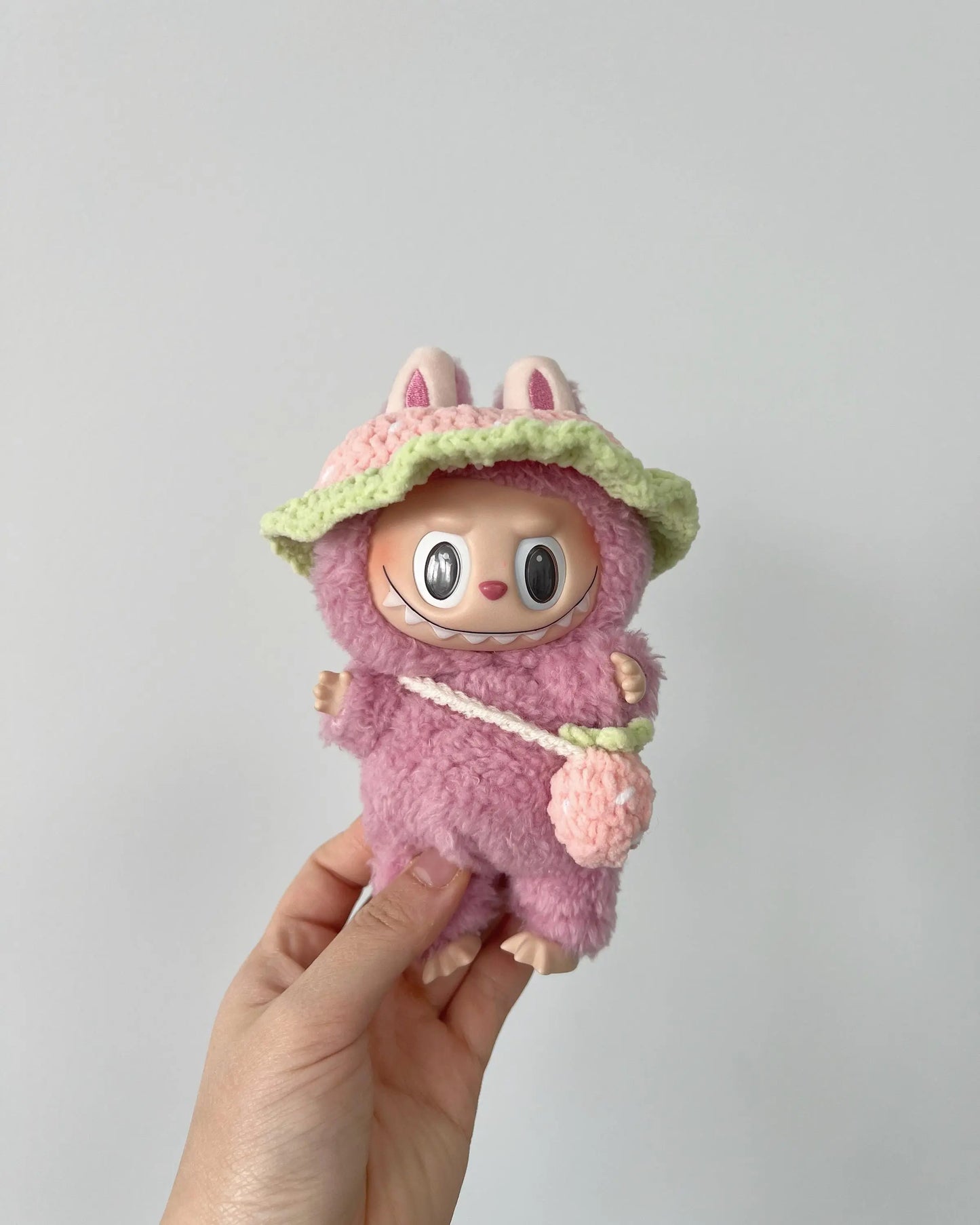 Handmade Crochet Fruit Hat & Bag Set for Labubu Starymagic