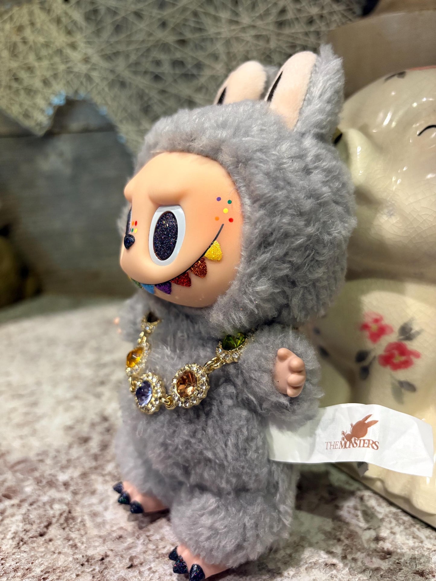 Labubu Rainbow Sparkle Necklace Starymagic