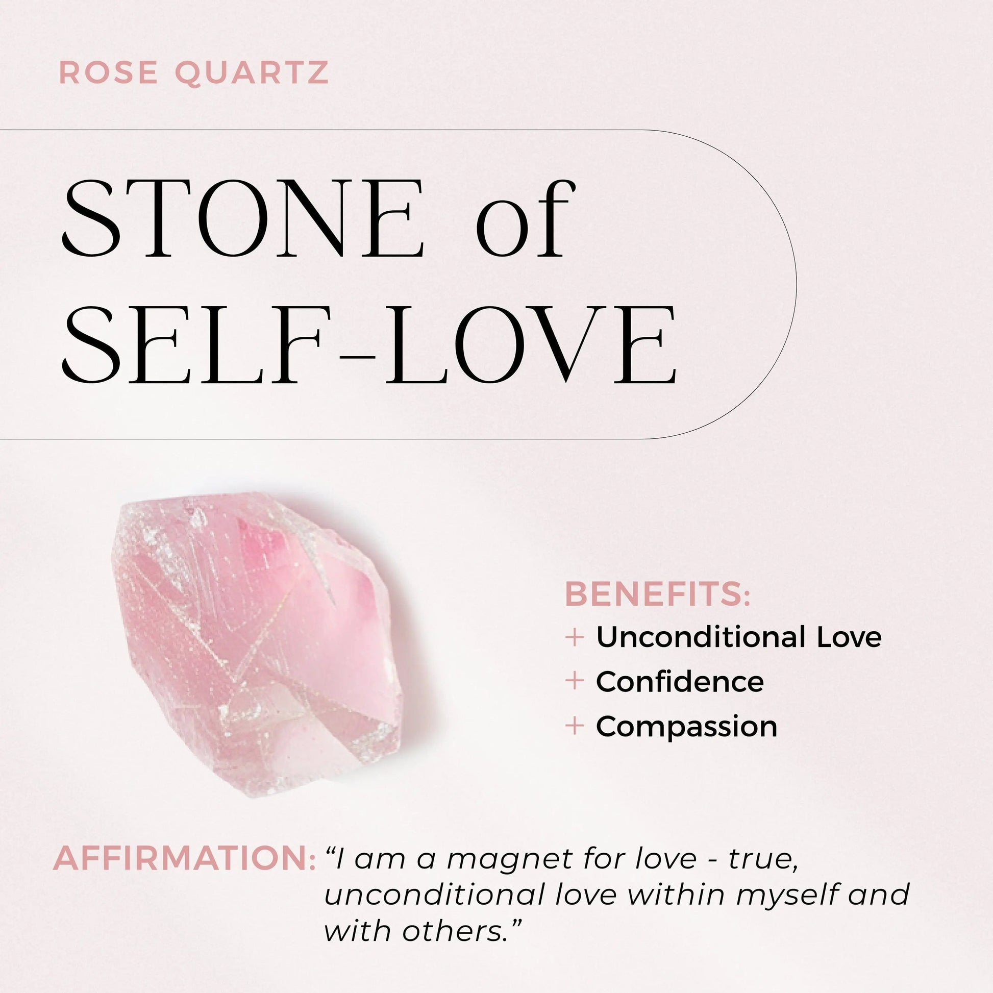 Rose Quartz & Garnet Necklace - Floating Hearts Moon Magic
