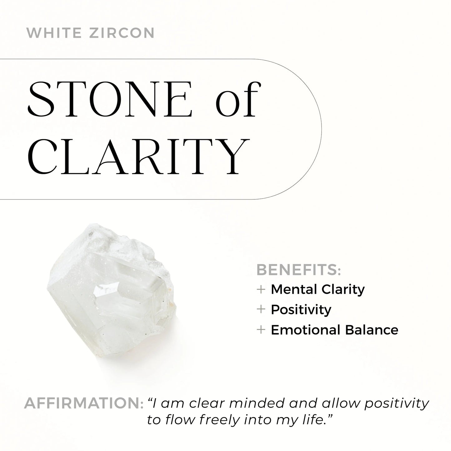 White Zircon Unisex Ring - Mysterious Moon Magic