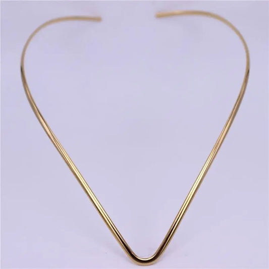 Stainless Steel V Collar Necklace Gifts for Designers