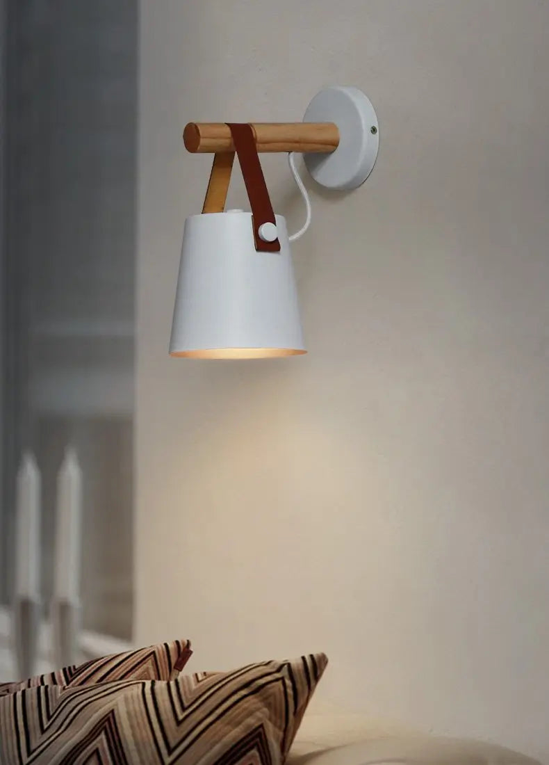 Nordic Wooden Hanging Wall Lamp Gifts for Designers