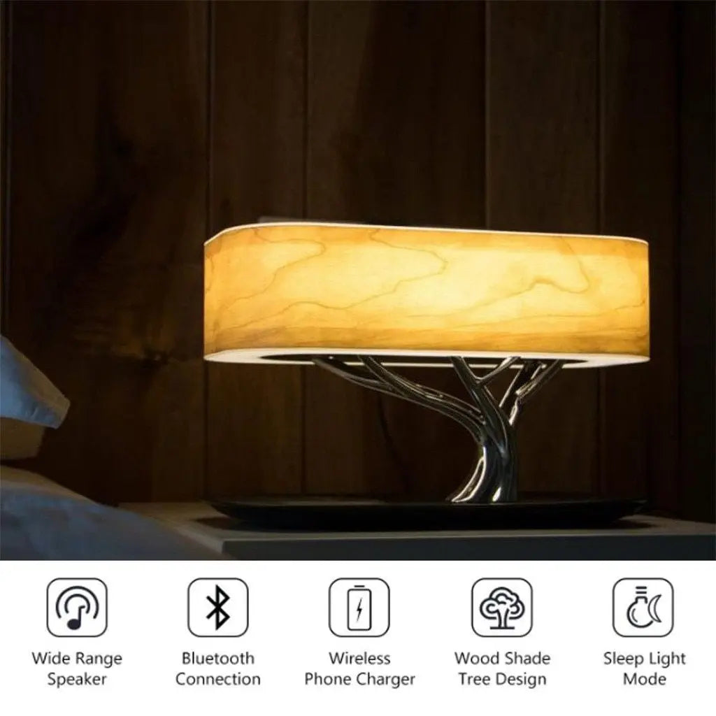 Light of Life | Minimalist Lamp with Wireless Bluetooth Speaker and Charger Gifts for Designers