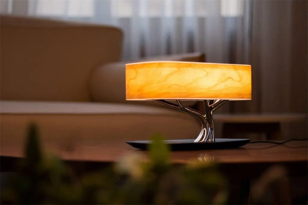 Light of Life | Minimalist Lamp with Wireless Bluetooth Speaker and Charger Gifts for Designers