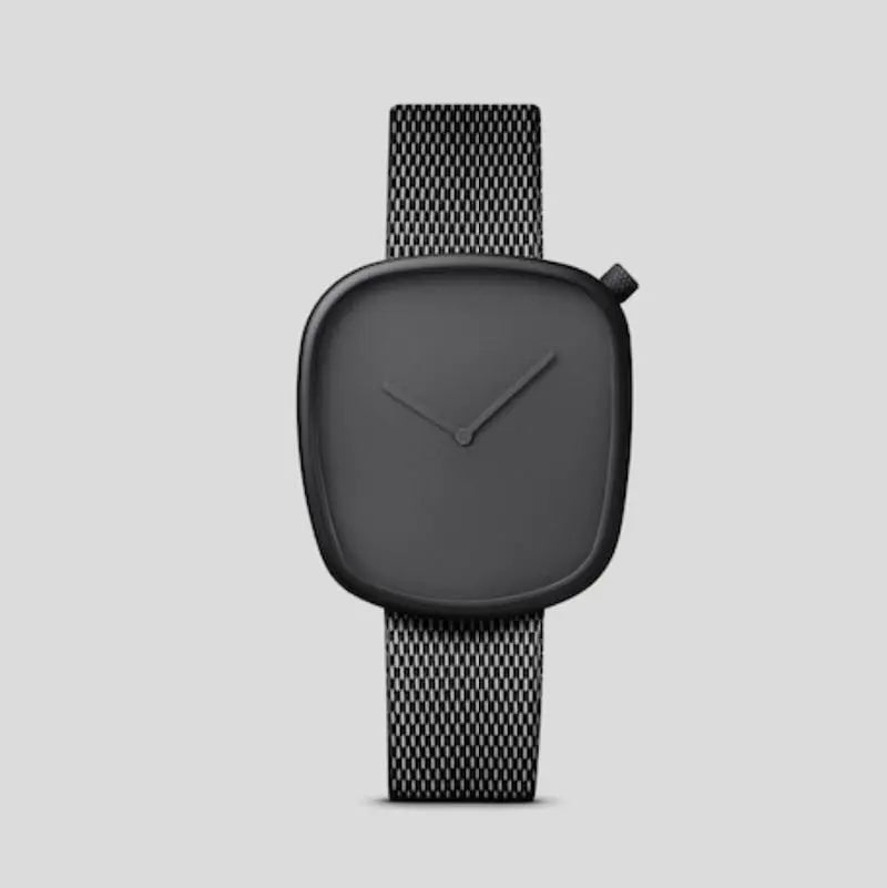 Oblong Minimal Watch | Milanese Metal Watch Band Gifts for Designers
