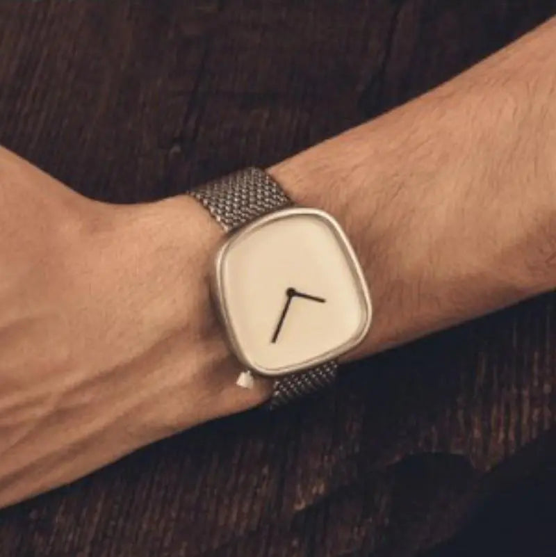 The Taavi Watch | Minimalist Metal Band Watch Gifts for Designers