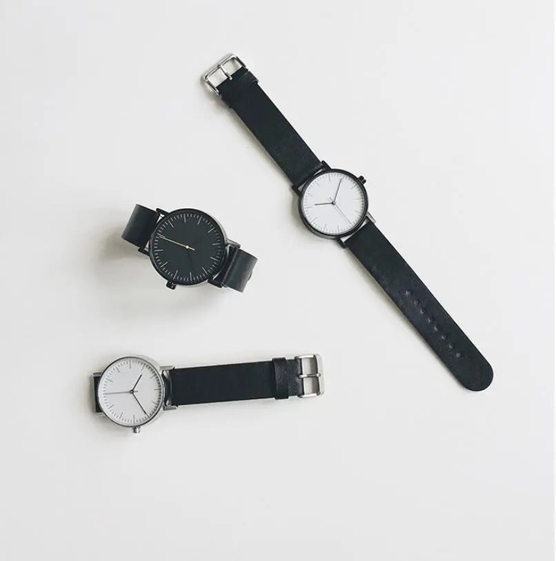 Waterproof !Genuine Leather Watches Men top Brand Luxury Quartz women Watches sport simple ladies watches unisex Gifts for Designers