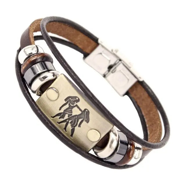 Zodiac Leather Bracelets Gifts for Designers