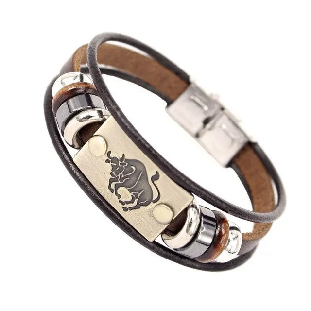 Zodiac Leather Bracelets Gifts for Designers