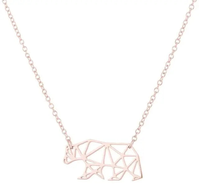 Geometric Bear Necklace Gifts for Designers