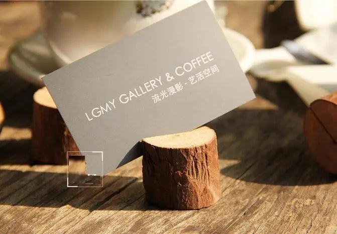 Simple Nature Tree Stump Card Holder Gifts for Designers